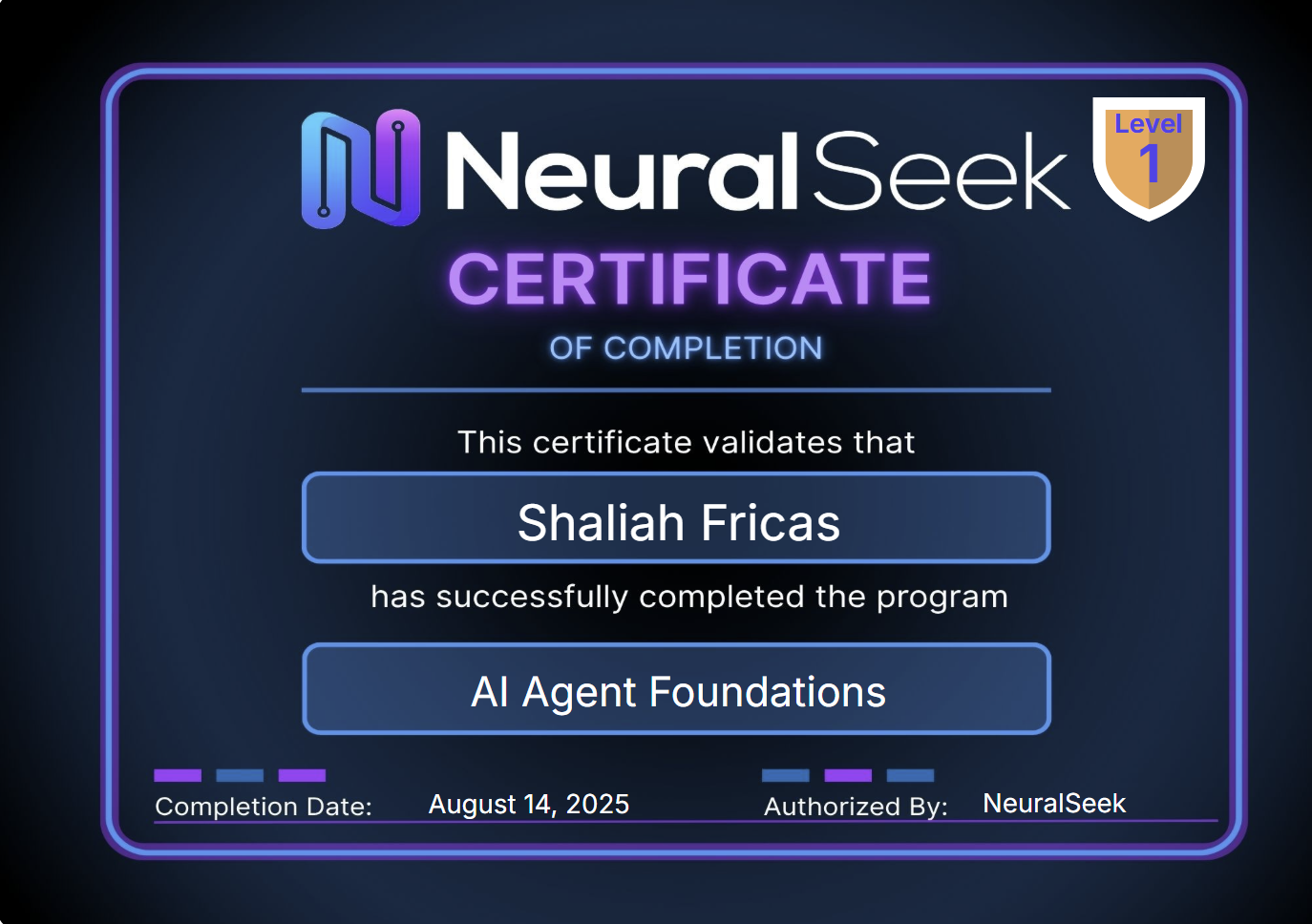 AI Agent Foundations Certificate