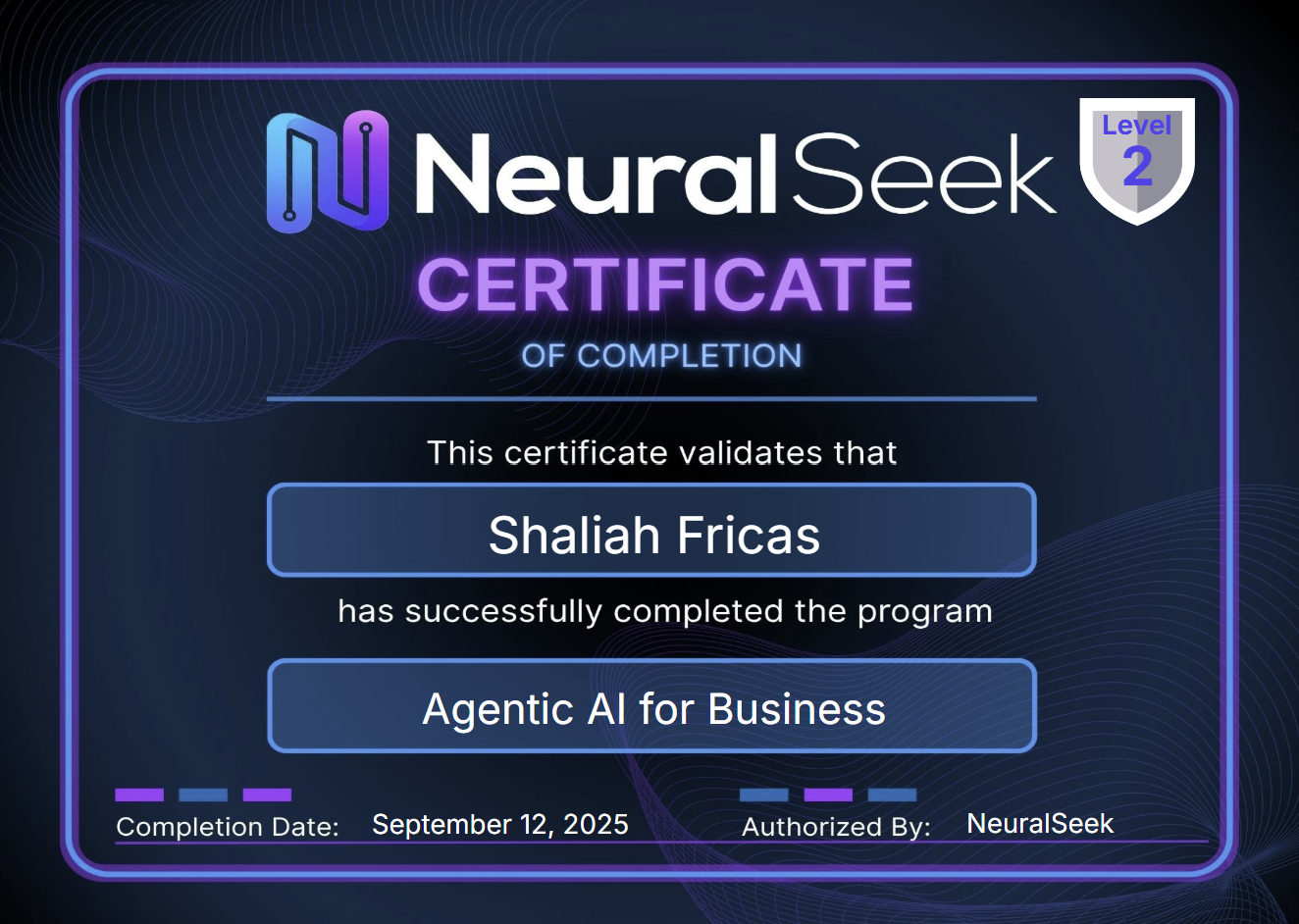 Agentic AI for Business Certificate